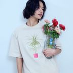 DRACAENA PRINTING T-SHIRTS_LIGHT BEIGE