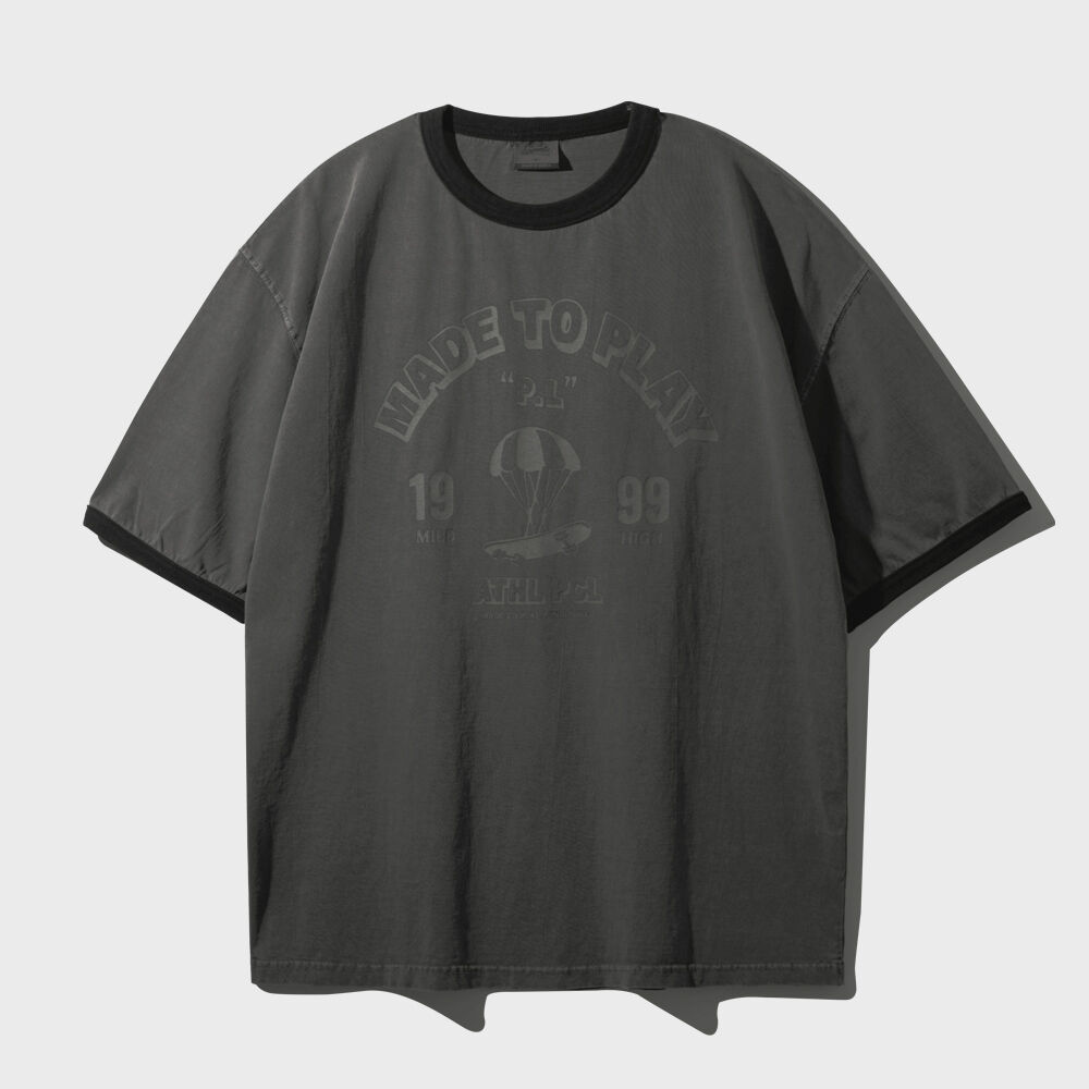 Dagger Tribal 3 Star Regular Fit Ringer T-Shirts - Red