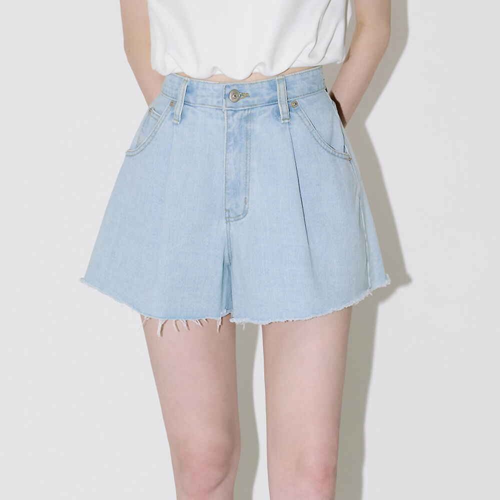 PT-20342) SET-UP CHECK BELT BERMUDA SHORTS BLUE - 감도 깊은