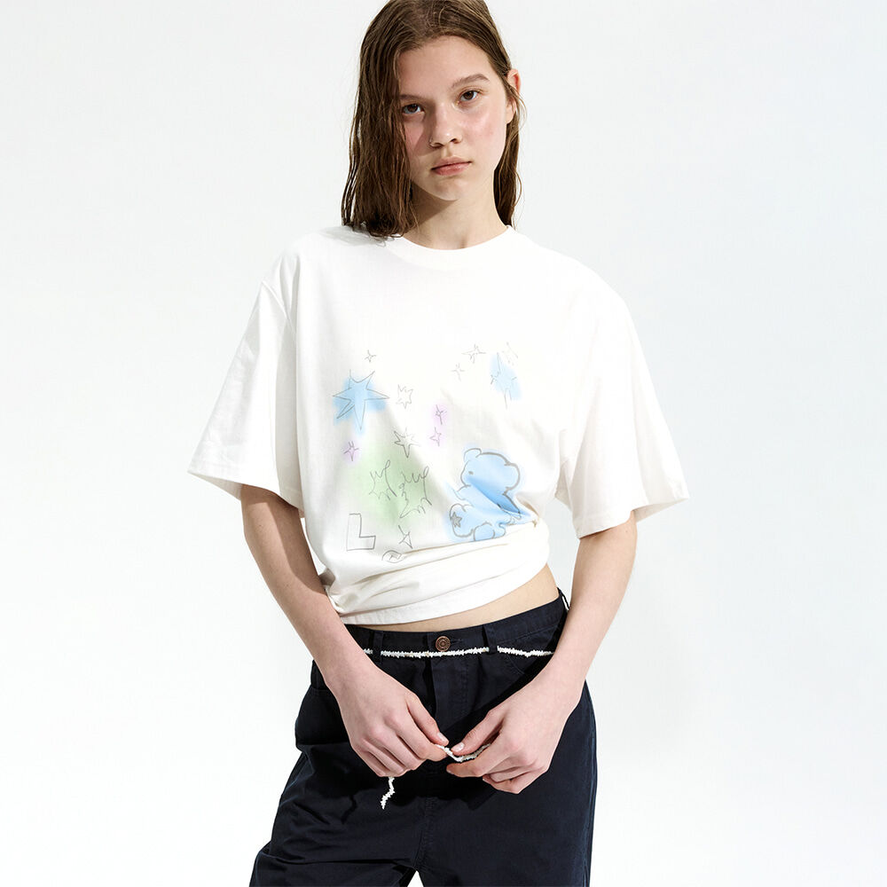 ◆YOUHEE X LITTLE TWIN STARS FAIRY T-SHIRT/2色◆ YOUHEE X LITTLE TWIN STAR FAIRY T-SHIRT WHITE - 감도 깊은