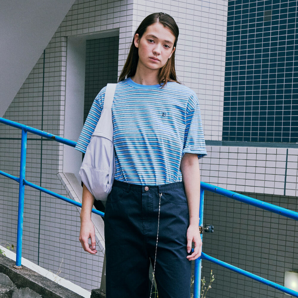 Lc STRIPED BASIC T-SHIRT_PURPLE_LC252TS16PP - 감도 깊은 취향
