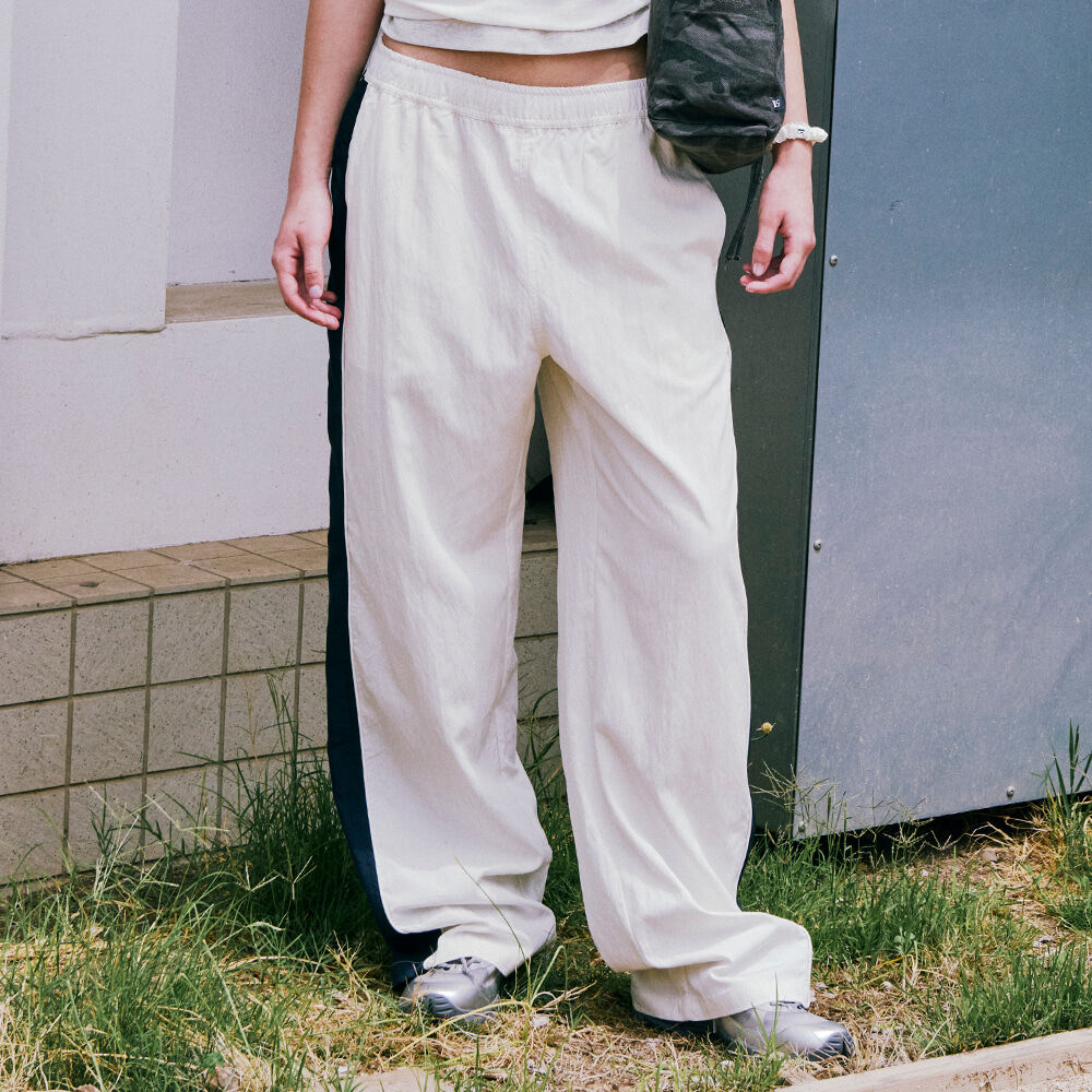 ■LOW CLASSIC■ Lc LOOSEFIT BANDING PANTSBLUE CHARCOAL LC252 Lc LOOSE-FIT BANDING PANTS_BLUE CHARCOAL_LC252PT02B3 - 감도