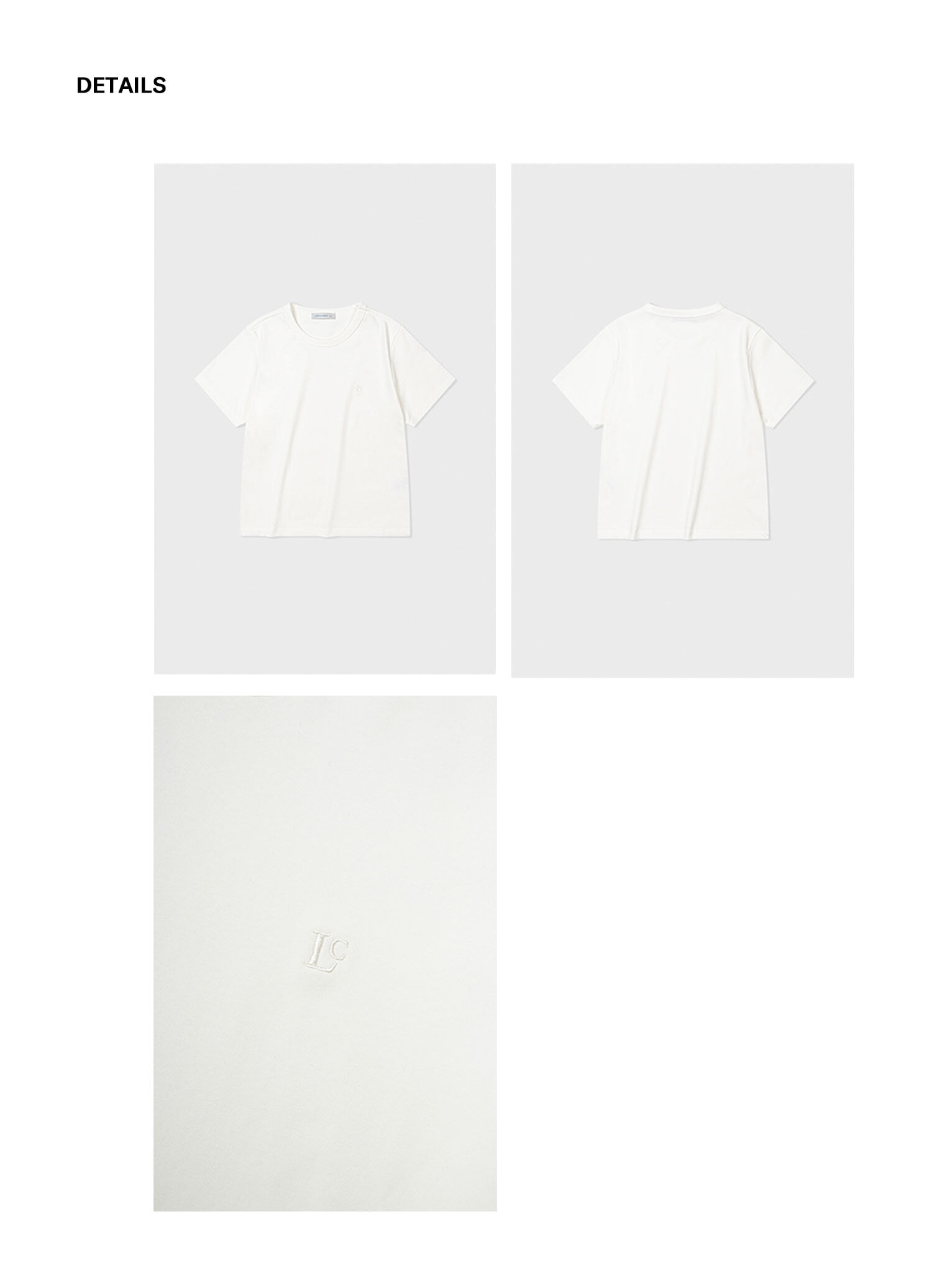 [LOW CLASSIC]☆25SS ORGANIC SILKET Lc MINI T-SHIRT/OFF WHITE ORGANIC SILKET Lc MINI T-SHIRT_OFF WHITE_LC252TS02OW - 감도