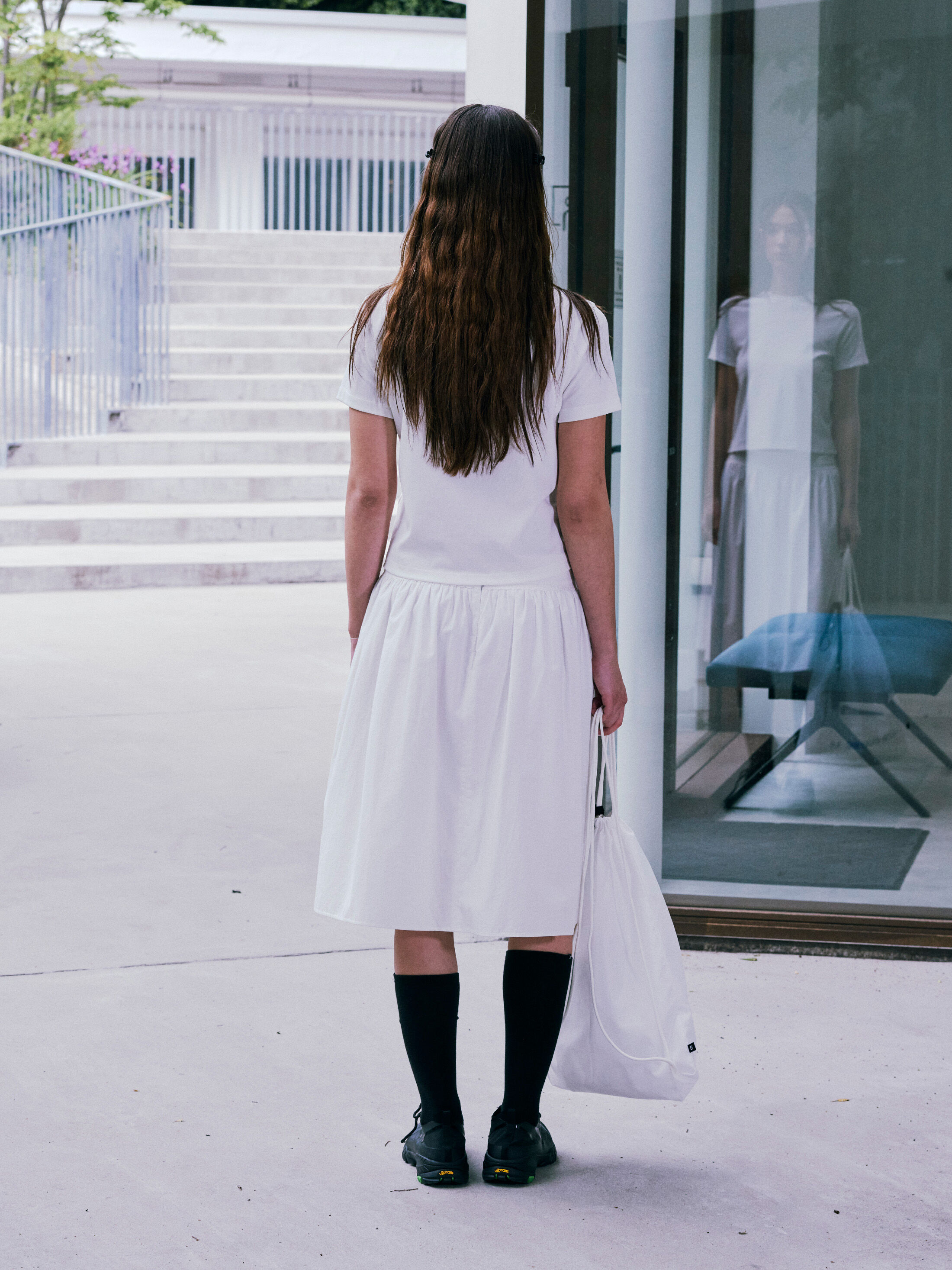 [LOW CLASSIC]☆25SS ORGANIC SILKET Lc MINI T-SHIRT/OFF WHITE ORGANIC SILKET Lc MINI T-SHIRT_OFF WHITE_LC252TS02OW - 감도