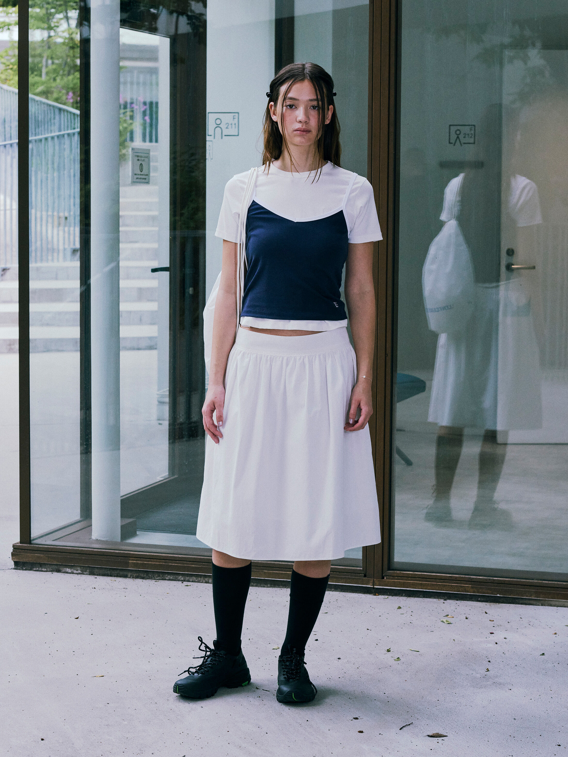 [LOW CLASSIC]☆25SS ORGANIC SILKET Lc MINI T-SHIRT/OFF WHITE ORGANIC SILKET Lc MINI T-SHIRT_OFF WHITE_LC252TS02OW - 감도