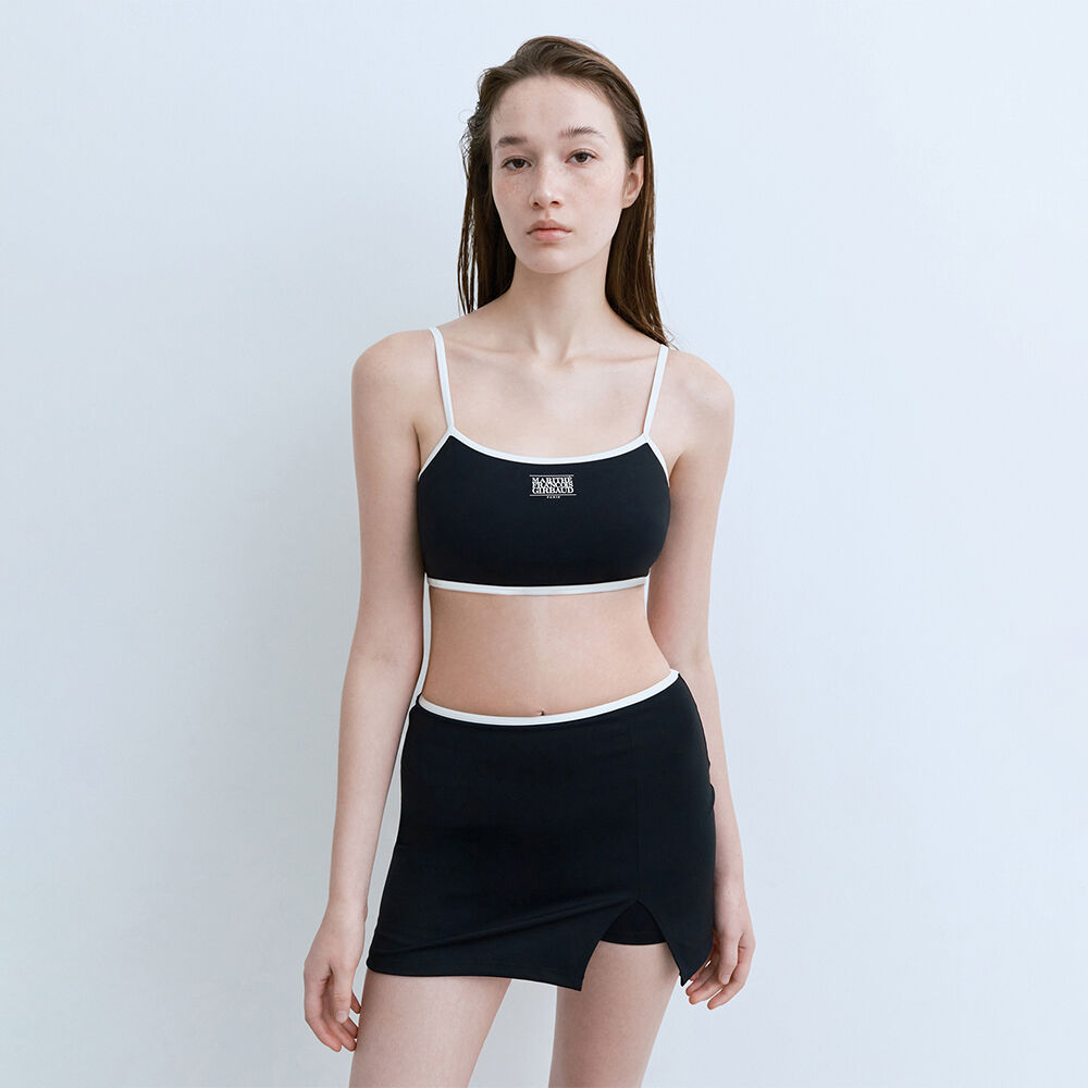 ★MARITHE★ MOUVEMENT W CLASSIC LOGO BIKINI SET-UP MOUVEMENT W CLASSIC LOGO BIKINI SET-UP black - 감도 깊은