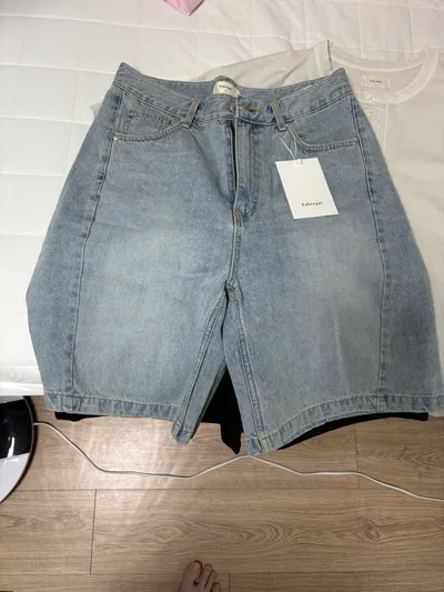 Nova Curved Bermuda Denim Pants (Mist Blue) - 감도 깊은 취향