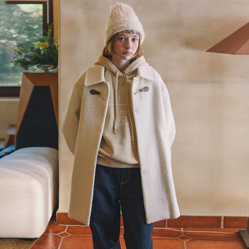 ☆人気☆【LENINA】☆GRACIELA premium wool handmade coa.t☆ GRACIELA premium wool handmade coat_charcoal - 감도 깊은