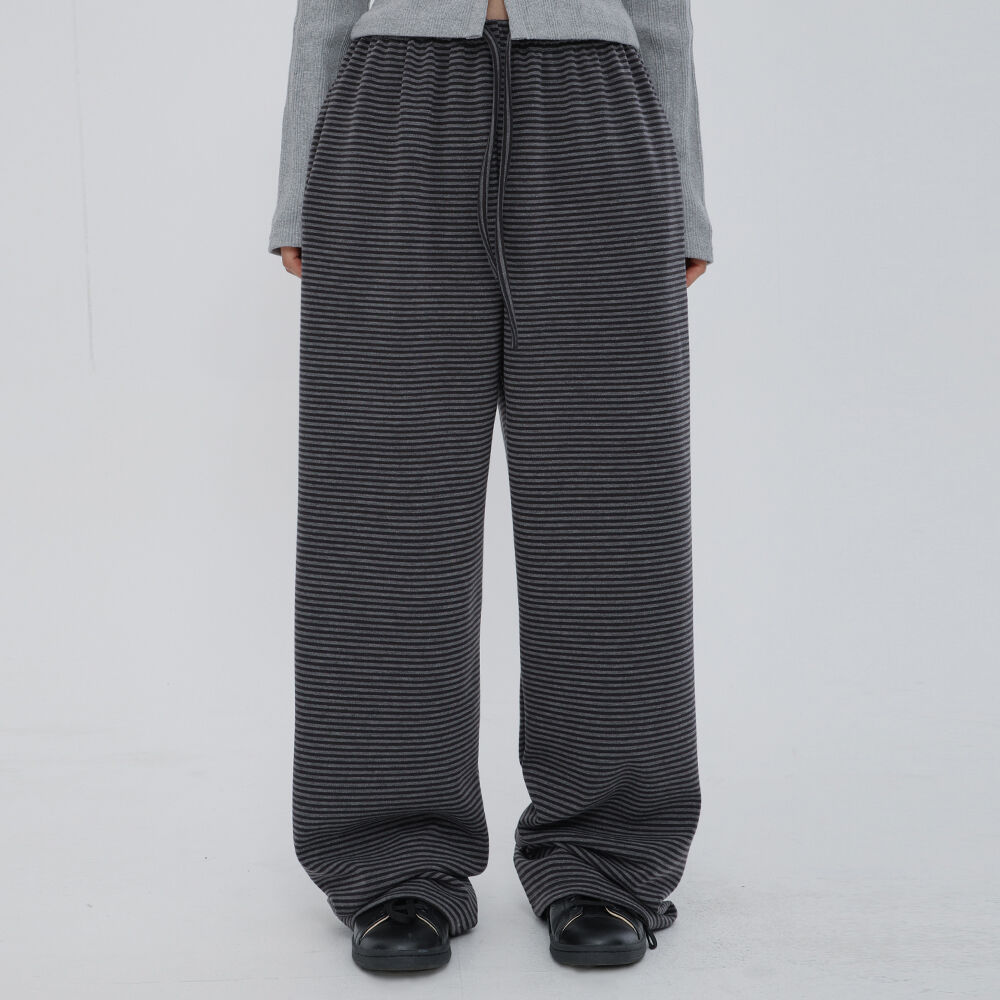 パンツ WOOALONG Signature pigment wide pants CHARCOAL GREY WL233JL Signature pigment wide pants - CHARCOAL GREY - 감도 깊은