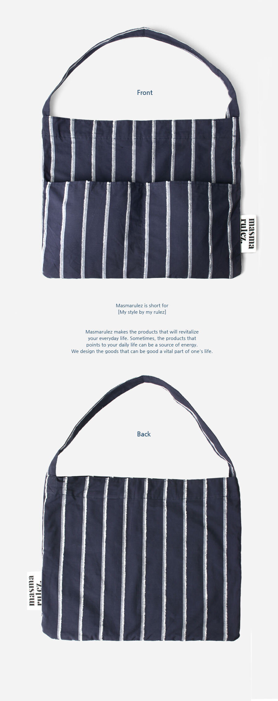 ★masmarulez★ Rabbit eco bagWide navy Rabbit eco bag_Wide navy : Masmarulez [마스마룰즈]