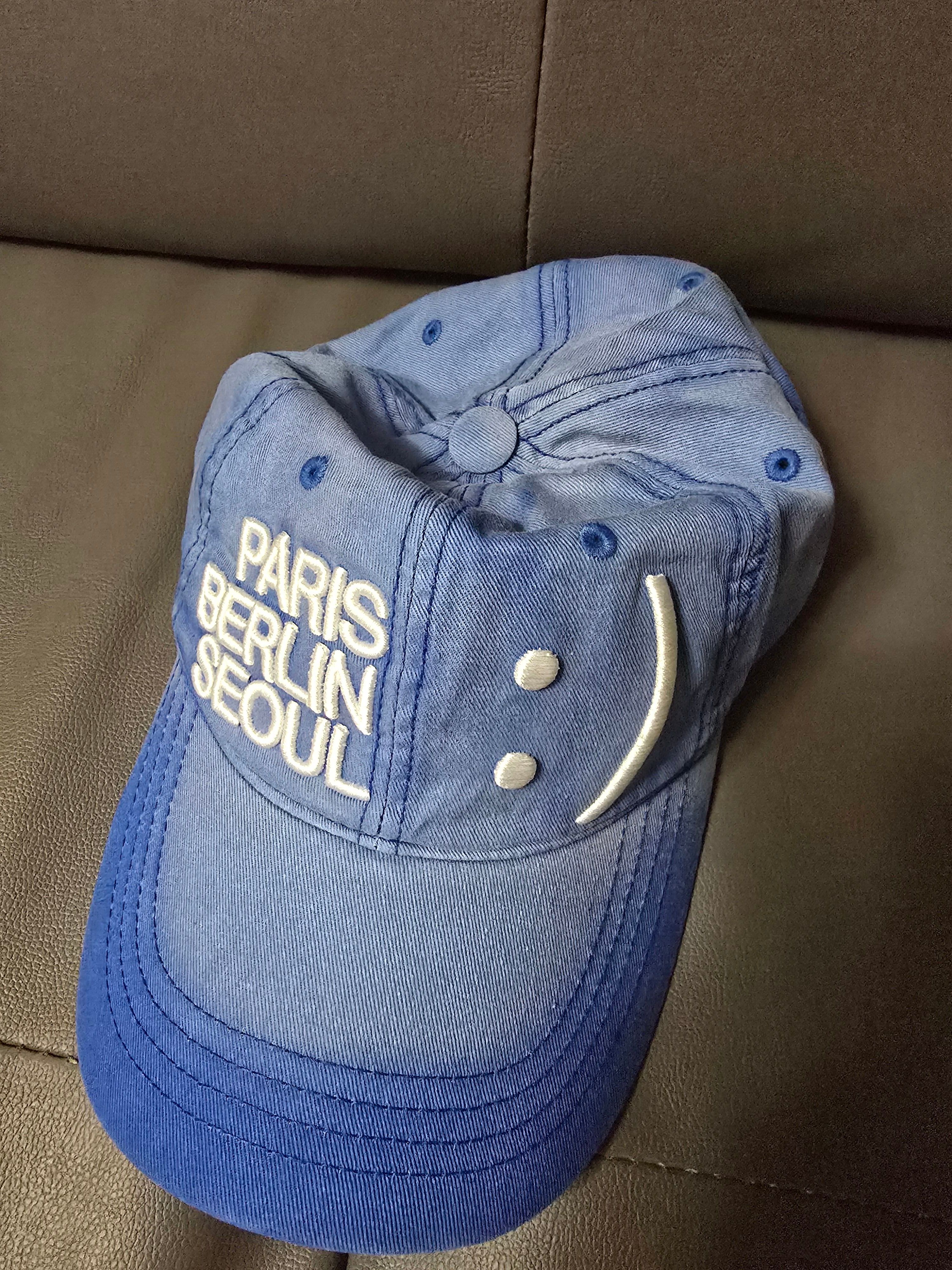 SMILE LOGO WASHED BALLCAP (BLUE) - 감도 깊은 취향 셀렉트샵 29CM