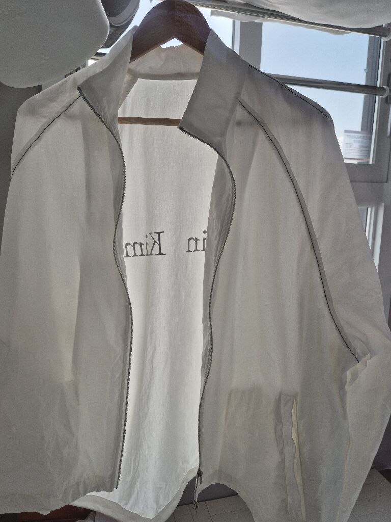 ♥MATIN KIM♥ LOGO COATING JUMPER IVORY MATIN KIM LOGO COATING JUMPER IN IVORY - MATINKIM