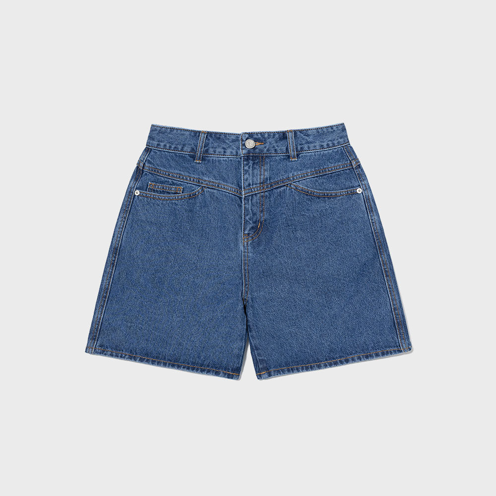 Nova Curved Bermuda Denim Pants (Mist Blue) - 감도 깊은 취향