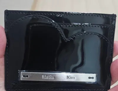 HEART WAVE ENAMEL CARD WALLET IN BLACK - 감도 깊은 취향