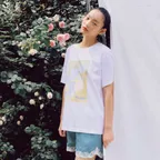 Saki Blue Heart Top (White)