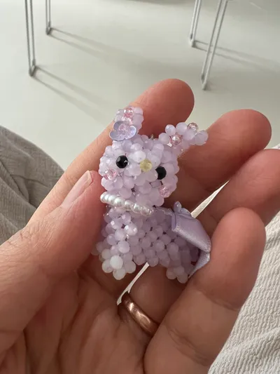 【Fogdawn】[x SWINGSET] Ribbon Tail Rabbit Key Ring x SWINGSET] Ribbon Tail Rabbit Key Ring (lavender) - 감도