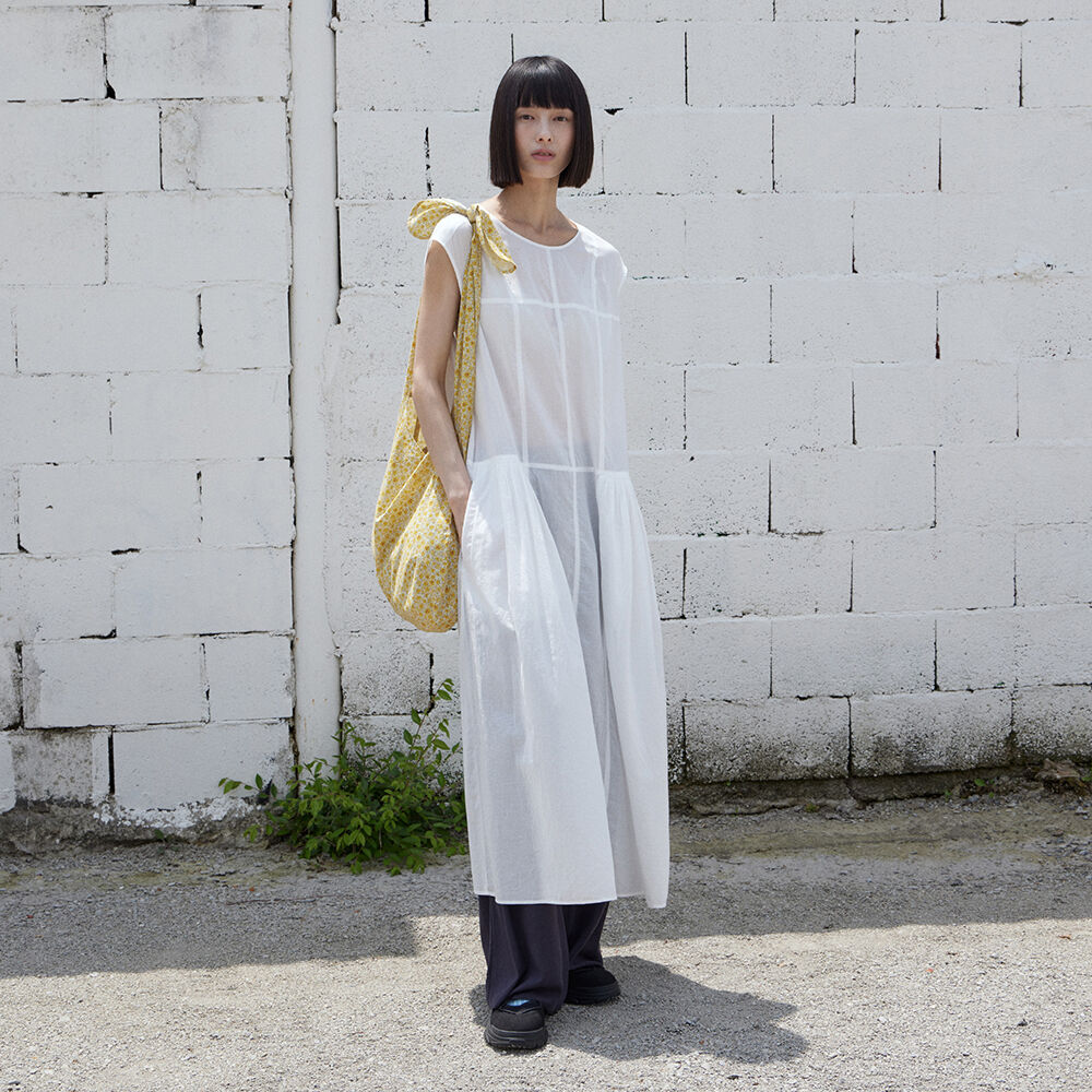 【LOULOUSEOUL】Sheer Puff Long Dress (Light Gray) Sheer Puff Long Dress (Light Gray) - 감도 깊은 취향 셀렉트샵