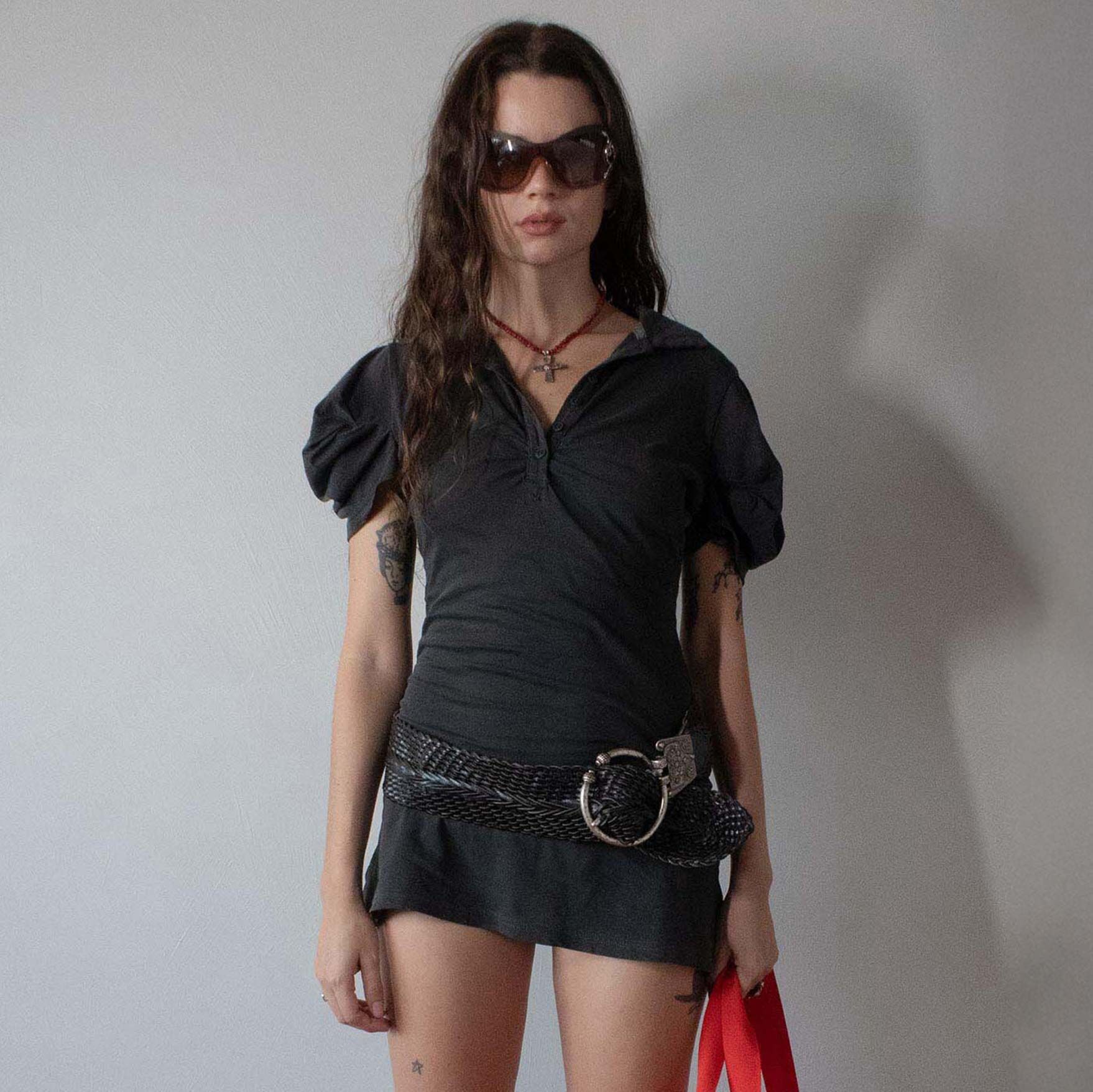 Maui Off-Shoulder Dress Washed Charcoal - 감도 깊은 취향