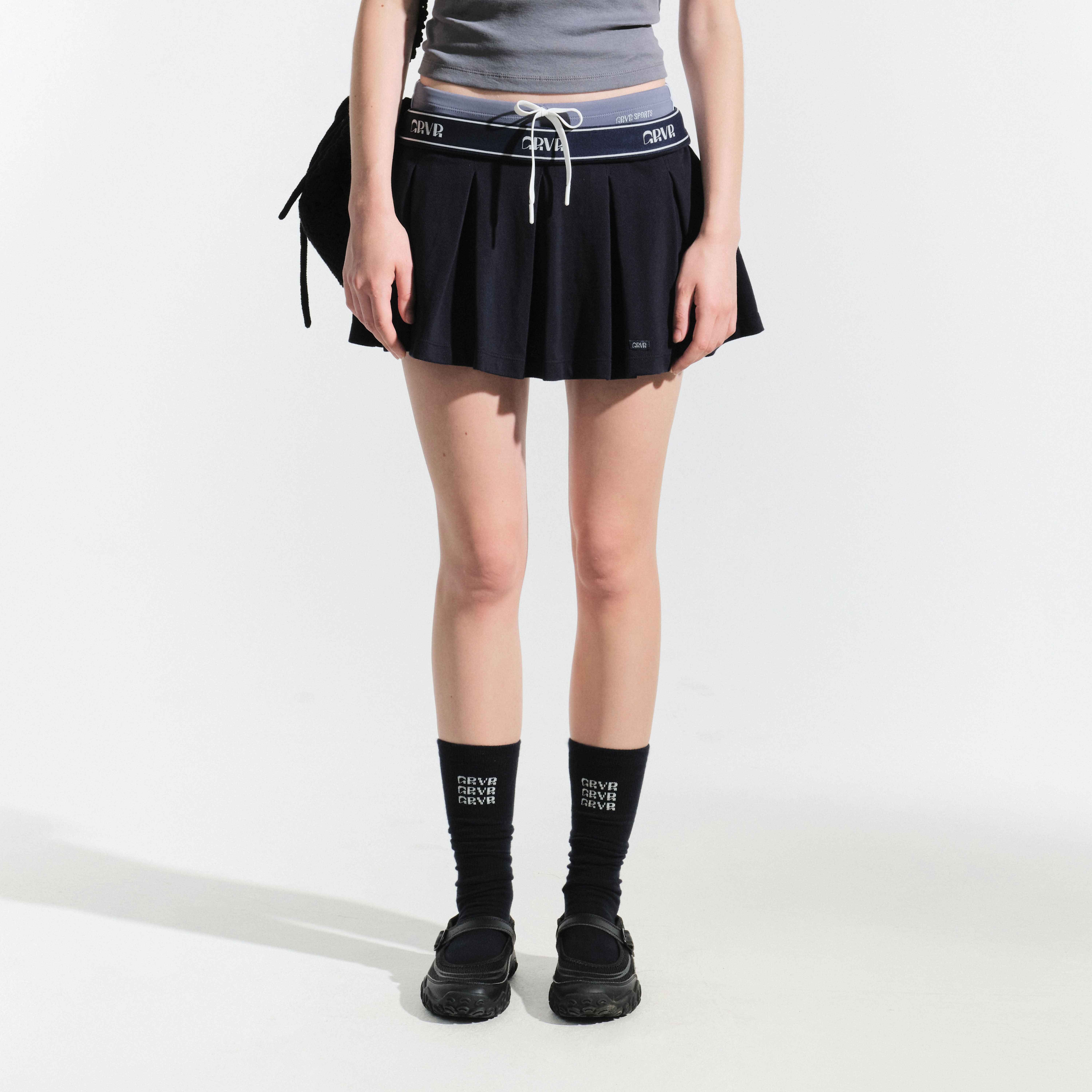 【MISEKI SEOUL】Unbalanced flow mini skirt★韓国人気★追跡付 Unbalanced flow mini skirt BLACK - 감도 깊은 취향 셀렉트샵 29CM
