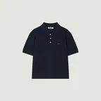 PIA COLLAR PIQUE SHIRT (NAVY)