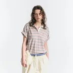 TIA STRIPE PIQUE SHIRT (BEIGE)