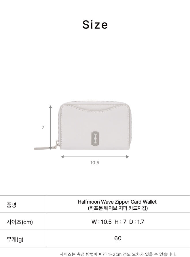 [vunque] Halfmoon Wave Zipper Card Wallet / 税込み Halfmoon Wave Zipper Card Wallet Ivory – vunque