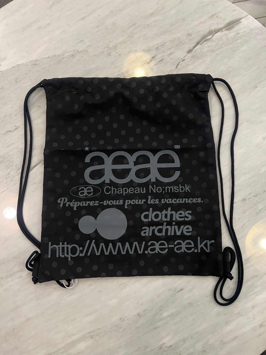 WEB LOGO DOT GYM SACK [BLACK] - 감도 깊은 취향 셀렉트샵 29CM