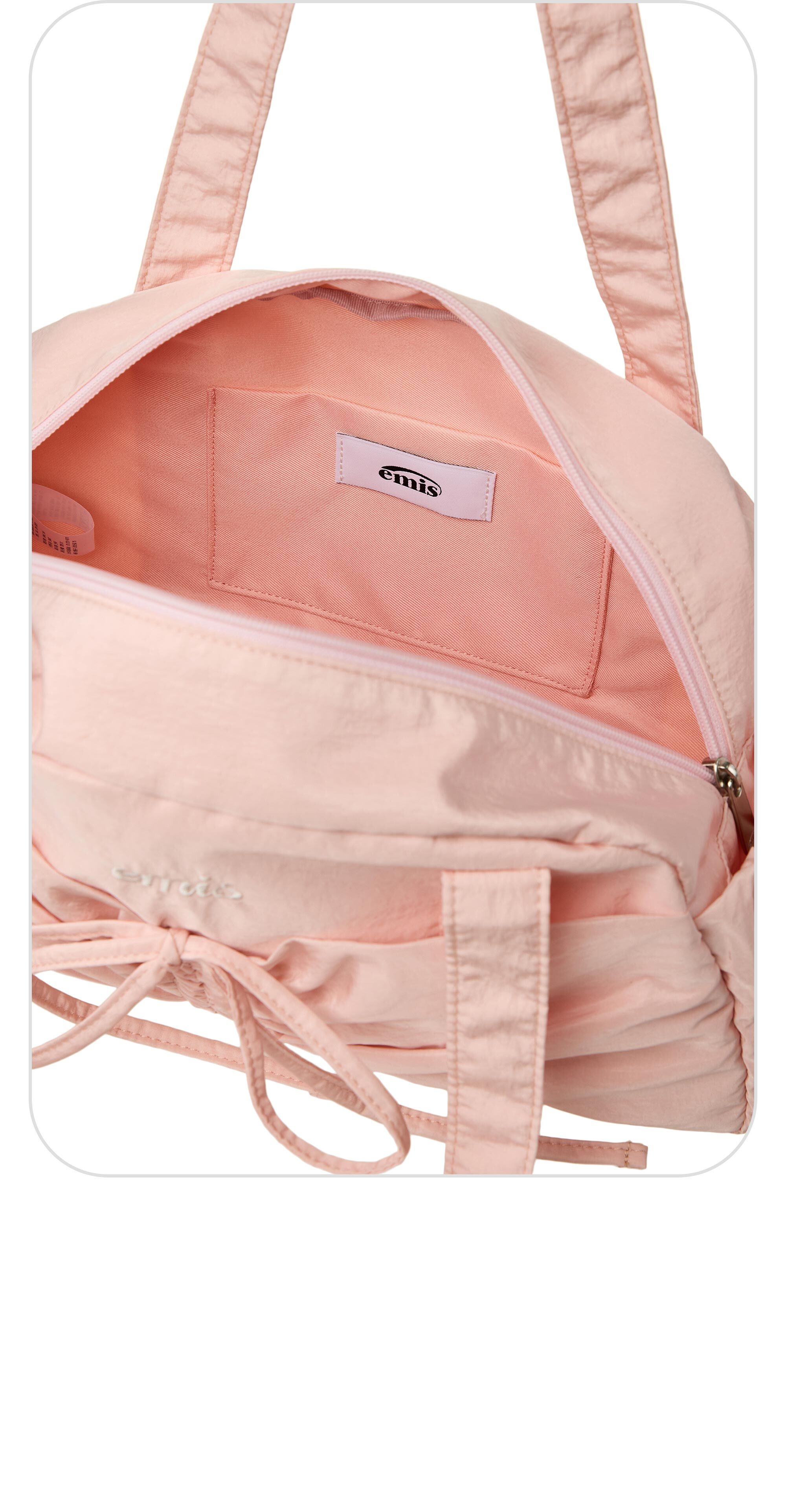 NYLON SHIRRING POCKET DUFFLE BAG-PINK - 감도 깊은 취향