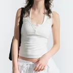 IKA SLEEVELESS TOP (IVORY)