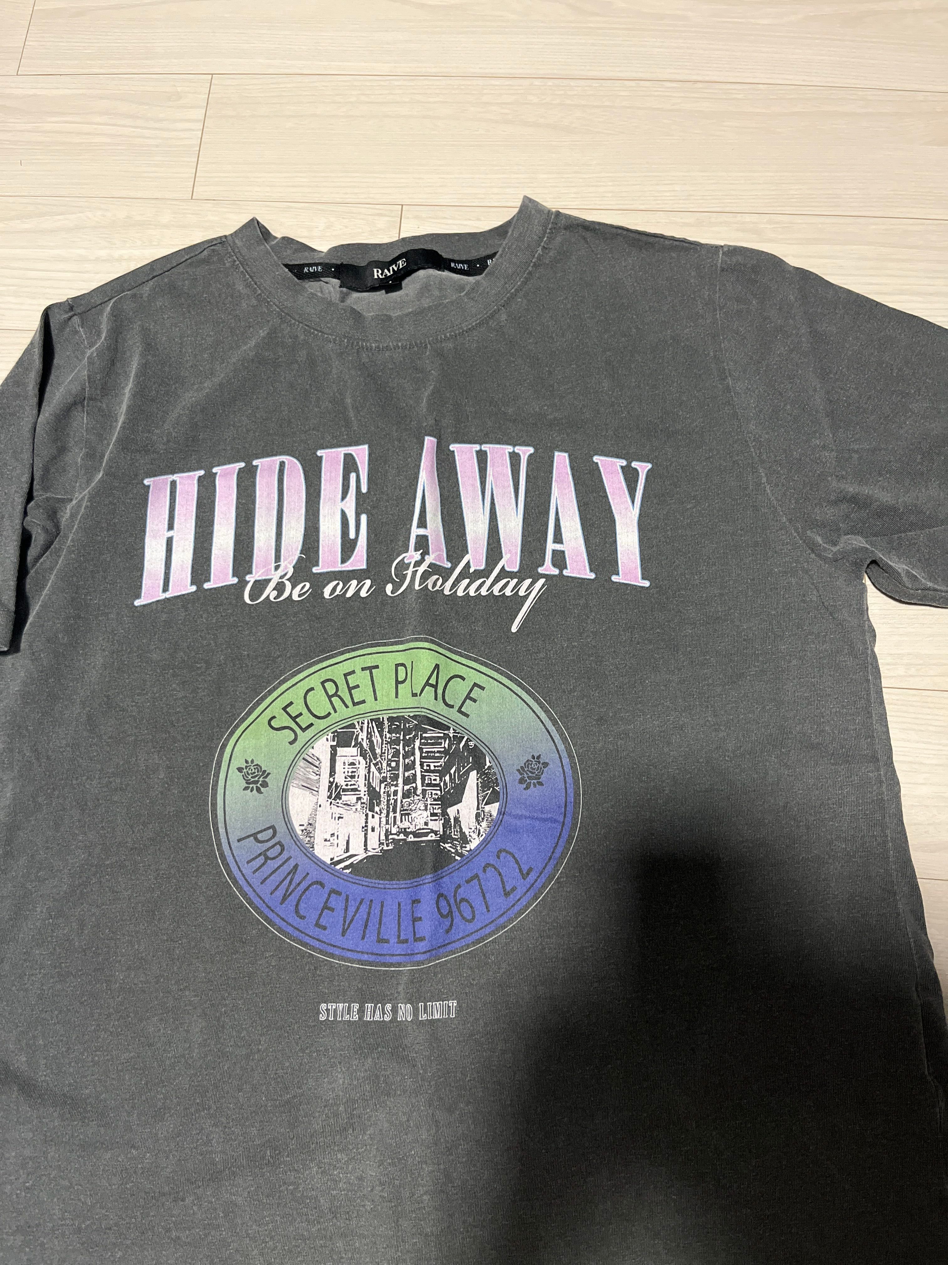 ●RAIVE● HIDE AWAY T-Shirt in D/Grey VW2ME124-13 HIDE AWAY T-Shirt in D/Grey VW2ME124-13 - 레이브