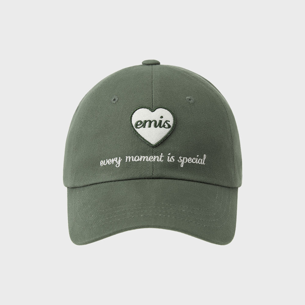 HEART WAPPEN TONE ON TONE BALL CAP-RED - 감도 깊은 취향