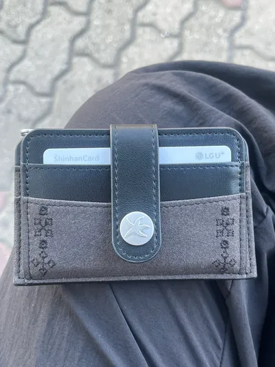 TCM suade buckle card wallet (black) - 감도 깊은 취향 셀렉트