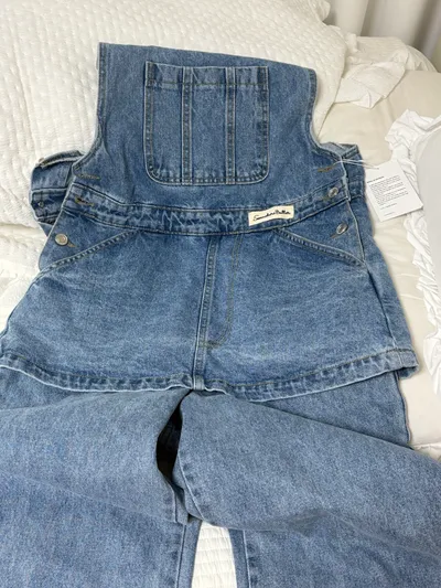 【SOMEWHEREBUTTER】Combi Denim Overall - Middle Blue 4th / Combi Denim Overall - Middle Blue - SOMEWHERE BUTTER.