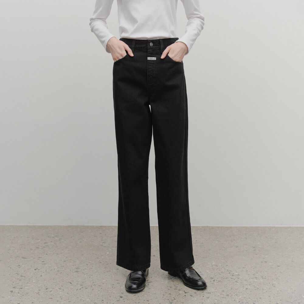 [MARITHE]★韓国人気★W LOW-WAIST TUCK WIDE DENIM PANTS W LOW-WAIST TUCK WIDE DENIM PANTS light blue - MARITHÉ+