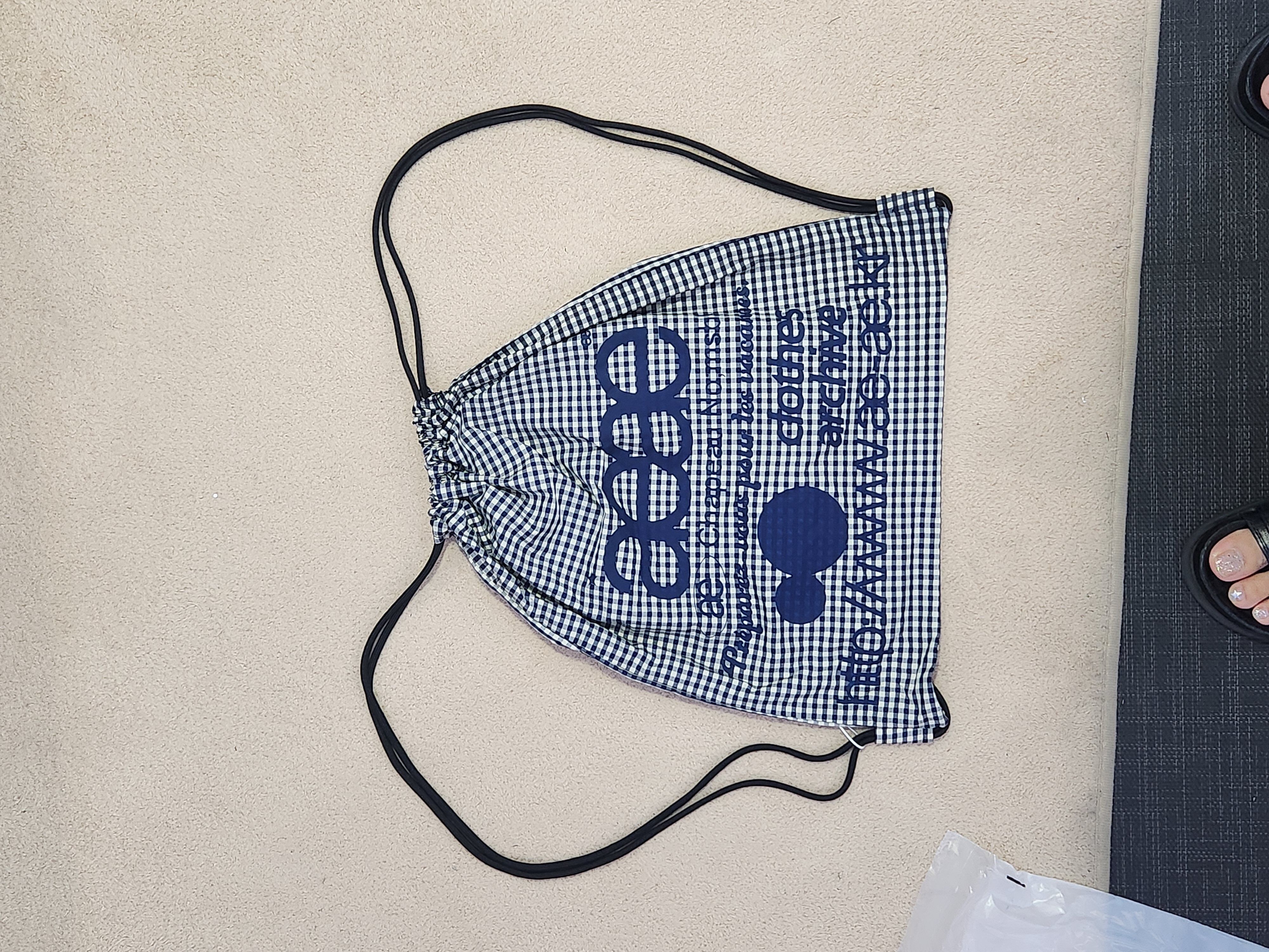 WEB LOGO CHECK GYM SACK [BLUE] - 감도 깊은 취향 셀렉트샵 29CM