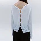 CUT-OUT DETAIL LAYERED TOP [IVORY]