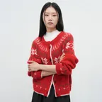 WOMAN 울 노르딕 더플 가디건 [RED] / WBD4L04550