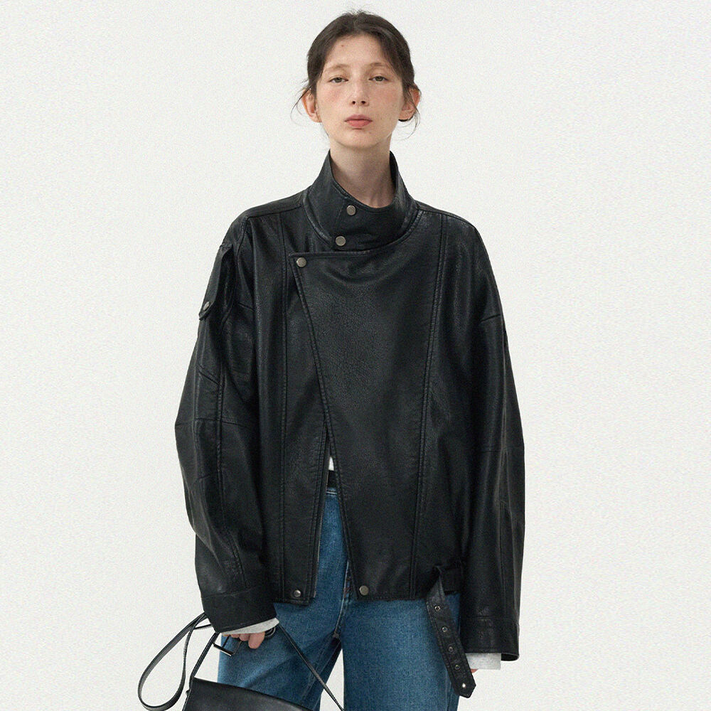 ジャケット・アウター MATIN COATING CROP BLOUSON BLACK MUSINSA | MATIN KIM MATIN COATING CROP BLOUSON IN BLACK