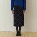 울 체크 롱스커트 NEW5WSA27_2color