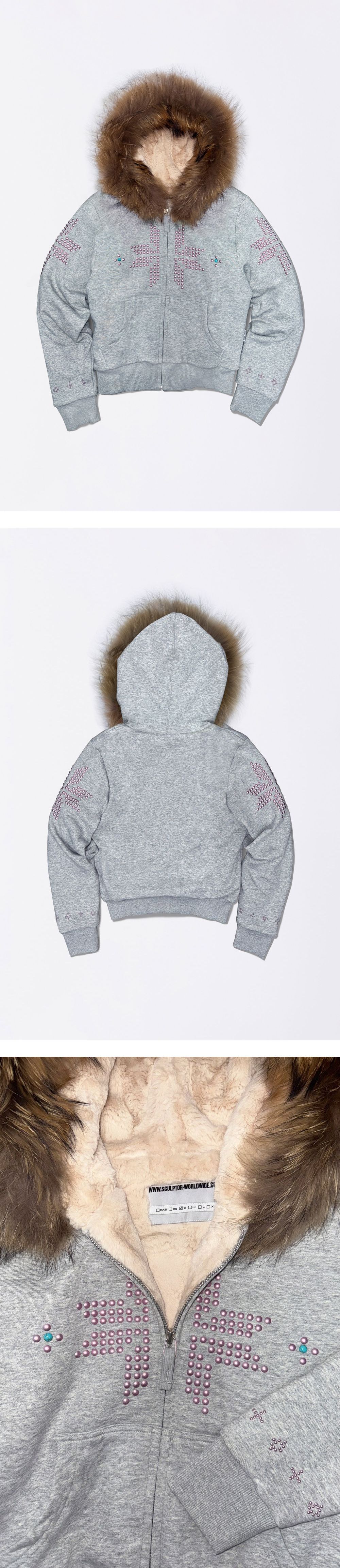 Fur Trimming Hooded Zip-Up Melange Gray - 감도 깊은 취향 셀렉트샵 29CM