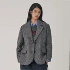 모헤어 오버사이즈 하프 자켓_MBAJKN1