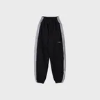 CHROME NYLON BLOCK PANTS [BLACK]