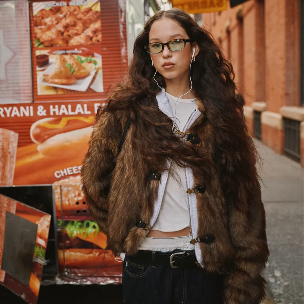 [영서 착용] MOOR REVERSIBLE FUR JACKET (BROWN)