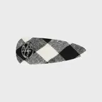 HOLIDAY CIRCLE LOGO CHECK HAIR PIN black