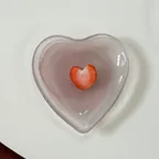 하트접시 14cm 핑크