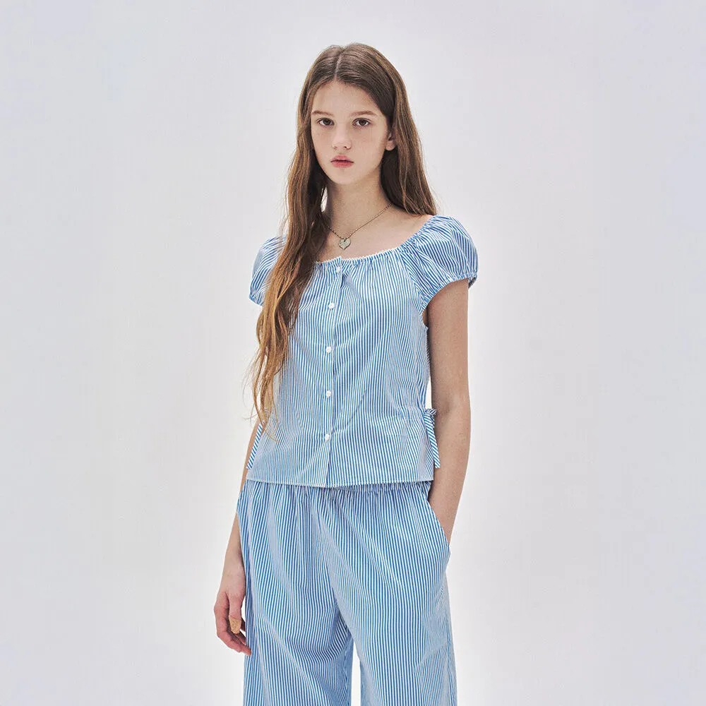 [하트시그널 오영주 PICK] [SET] 013A 리니어 캡 슬리브 탑 & 미디 팬츠