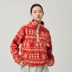 [본사직영]컬럼비아 [온라인 단독] 여성 헬베시아 II 프린티드 하프스냅 플리스 아노락 레드 (C71AR5760610)