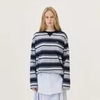 TALIN STRIPE L/S T-SHIRT (NAVY)