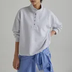 버니 하프넥 스냅 맨투맨