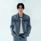 DESTROYED WASHED DENIM JACKET - BLUE